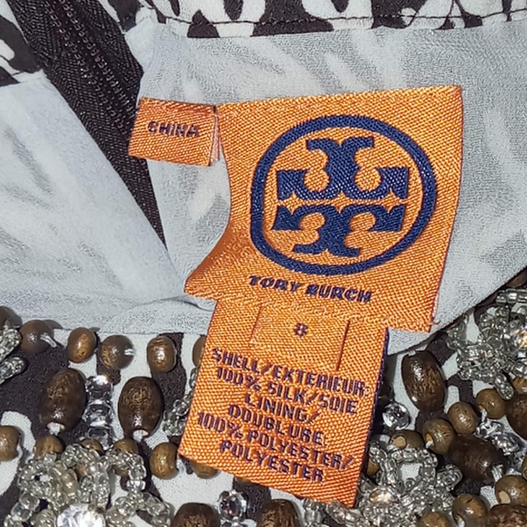 🌈HP🌼Tory Burch beaded coral reef shift dress - Picture 11 of 13